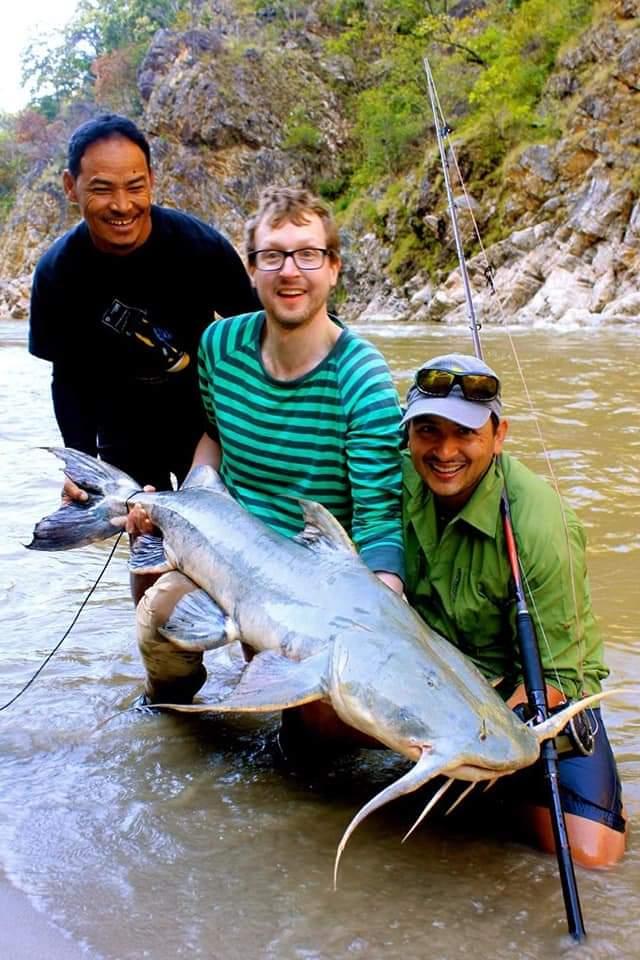 Angler fishing on Babai River