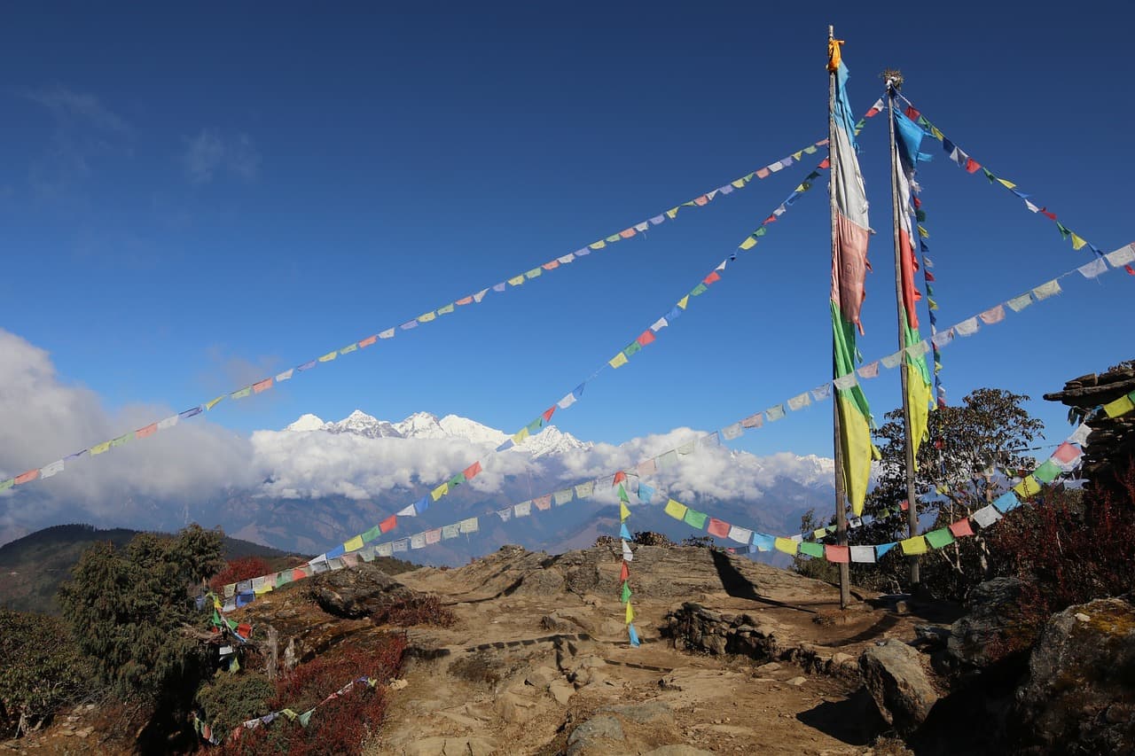 Snow-capped peaks of the Langtang range