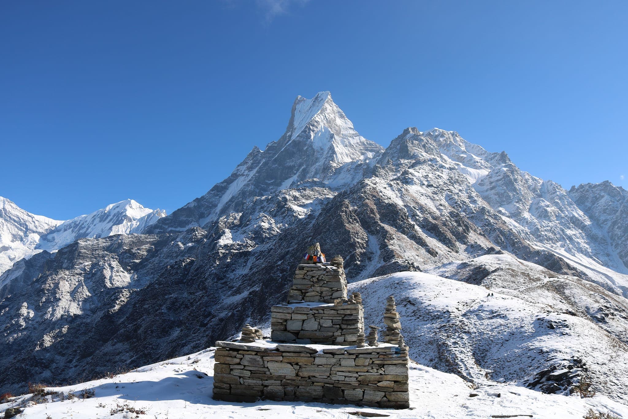 Mardi Himal Base Camp with mountain views